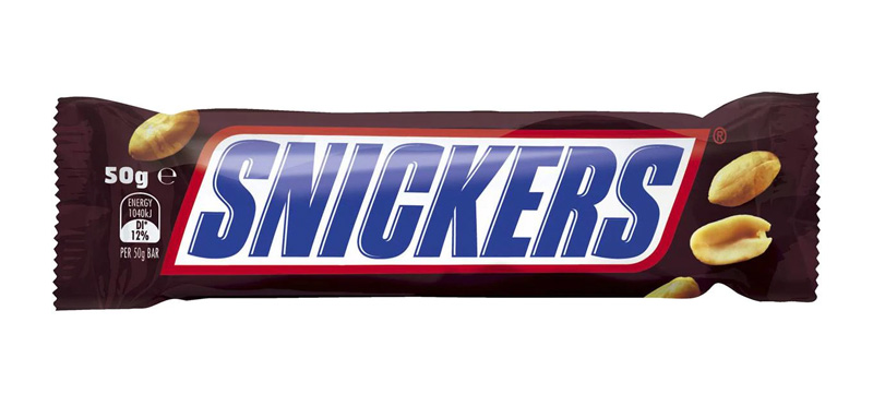 Snickers 50g kalorijos